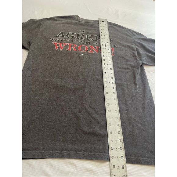 Big Dogs Grey Vintage If I Agreed With You We’d Both Be Wrong T-Shirt Size Large - Picture 7 of 7